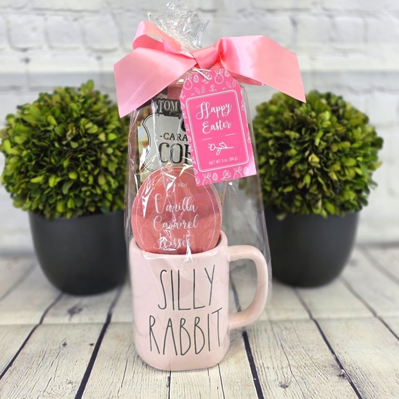 Rae Dunn SILLY RABBIT Easter Mug Gift Set with Sweet Treats Inside! - Picture 1 of 11